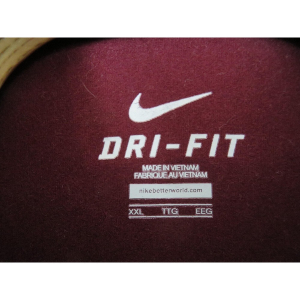 Virginia Tech Hokies Shirt Mens 2XL Red Nike Dri Fit Thermal Long Sleeve Warm - Picture 6 of 9